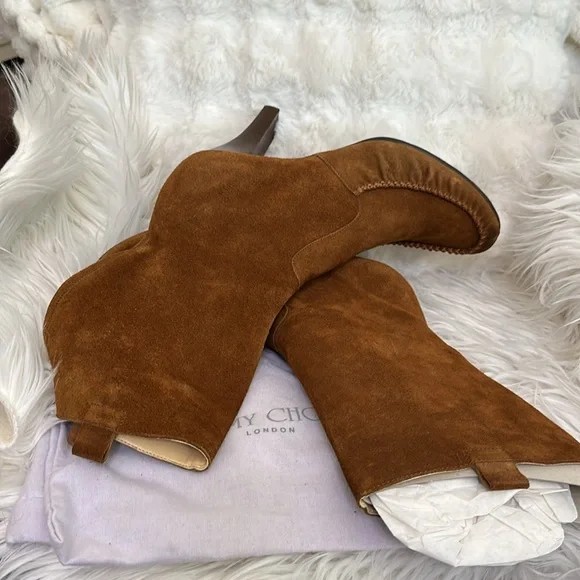#1A NWOT Jimmy Choo Brown Ankle Boots OFFER FIRM - Picture 7 of 7